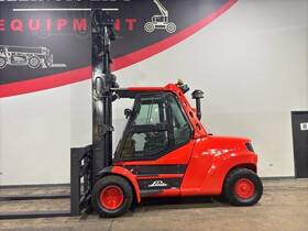 H80d11000 2012 Linde 2 Stage 17500lb Dual Pneumatic Diesel Forklift Stk 14799