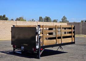 Htfb12096 Harbor Truck Bodies 10ft Stake Bed With Tommy Gate Hydraulic Lift