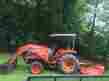 L2900dt Kubota 1996 4wd Tractor With Loader 5 Mower And Box Scraper