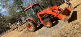 La514 Kubota Orange Industrial Loader Tractor With Front Attachment