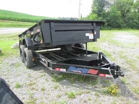 Ld14k83x12b8 New Liberty Dump Trailer 14 000 Gvwr 12ftx83 Inch Bed 2-way Gate Scissor Lift