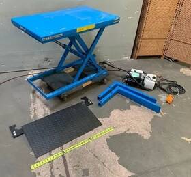 Lx-25l Bishamon Hydraulic Scissor Lift Table 550lbs Capacity 40.25 Inch X 23.5