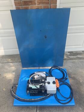 Lx25 Hydraulic Scissor Lift Table By Bishamon Low Profile 2.9 Inch - 21 Capacity 550lb