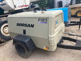 P185wdz-t4f Doosan 185cfm Towable Air Compressor 2242 Hrs Video
