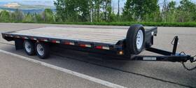 Pt-820dk10 Used Wrangler Flatbed Trailer 8ft X 20ft Deck-over Twin Axles 10 000lb Cap