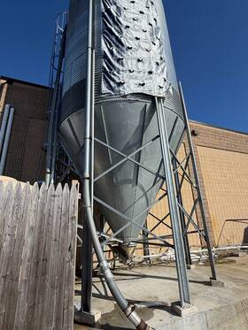 Sioux Steel Co Sbft1266016 2015 12ft Diameter 6 Row 1842 Bushel Galvanized Silo Hopper