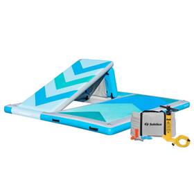 36108-u-c Solstice 10ft X 8ft Inflatable Floating Slide Dock With Pump And Bag For Parts