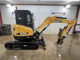 Sy35u Sany Cab Straight Blade Thumb Mini Compact Track Excavator