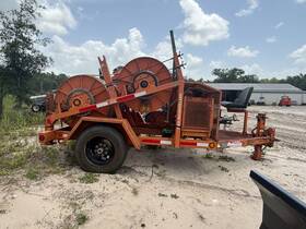 T-4dp-30 Wagner Smith Cable Puller 4 Drum Hydraulic Reel Trailer Diesel Engine