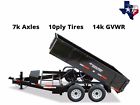 T068-dt-7x12x2-bp-14k Brand New Texas Pride Bumper Pull Dump Trailer Gvwr
