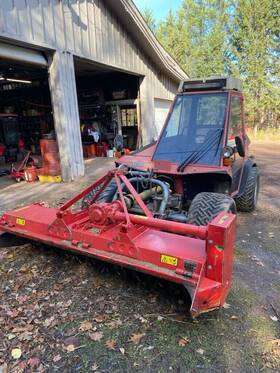 Tt70s Aebi Slope Tractor 54hp Kubota Awd Aws 1 500 Hours Heat/ac Flail Mower