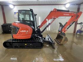 U55-5 2021 Kubota Cab Thumb Angle Blade Track Excavator