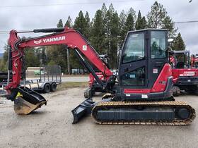 Vio80-1a 2022 Yanmar Vio80-1 Excavator 18k Enclosed Cab Heat Ac Steel Tracks Thumb Bucket