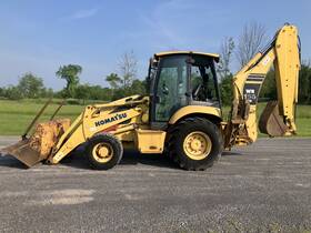 Wb156ps-5 2009 Komatsu 4x4 Tractor Loader Backhoe With Extendahoe Full Cab A/c