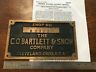 Plaque-1928 X2723 Snow Company Single Jaw Coal Crusher Antique Brass Bartlett Cleveland