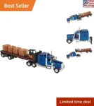 Portable W900 Flatbed Truck Replica 1:32 Scale Die-cast Model With Forklift. Fixed Price $92.69.