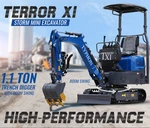 Terror Xi Mini Excavator Ton Digger 13.5HP Gas Tracked Crawler B&s Epa Engine. Fixed Price $5224.05.