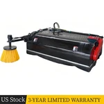 For Worpart Attachment 72" Skid Steer Pick Up Box Broom Sweeper With Edge Brush. Fixed Price $3799.00.