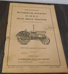 1927 Mccormick-deering 15-30 Hp Gear Drive Tractor Instruction Book Ihc 97 Pages. Fixed Price $29.00.