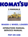 Komatsu WA600-1 Wheel Loader Service Repair Owners Manuals Pdfs On Usb. Fixed Price $29.00.