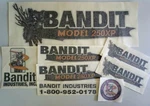 Brush Bandit Wood Chipper Model 250XP Decal Kit Stickers, Uv Laminated. Fixed Price $160.00.