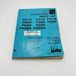 Mitsubishi Lift Trucks Parts List FG10 15 18 20 30, FD25 FG35A, FD35A '84. Fixed Price $59.00.