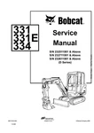 Bobcat 331 D Series Compact Excavator Service Shop Repair Manual 6901139. Fixed Price $69.99.