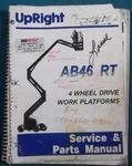 Upright AB46 Boom Lift Platform Service Parts Repair Workshop Manual. Fixed Price $39.99.