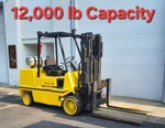 Hyster 12,000 Lb Capacity Forklift 14FT High, 96" Lowered, Side Shift, Tilt. Fixed Price $23000.00.