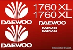 Daewoo 1760XL Skidloader Steer Replacment Sticker Kit New Decals. Fixed Price $59.99.