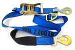 4 Axle Straps Race Car Trailer Hauler Tie Down Ratchet Flatbed Tow Bl. Fixed Price $76.99.