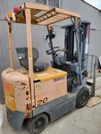 Tcm FCB20A4 3350LB Cap 36V Electric Forklift W/side Shift 189". Fixed Price $4500.00.