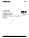 Caterpillar 304.5 Mini Hydraulic Excavator Parts Catalog Manual 8FG1-UP ANR1-UP. Fixed Price $145.00.