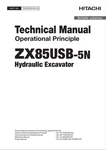 Hitachi Zaxis ZX85USB-5N Excavator Operational Principle Technical Manual. Fixed Price $79.00.