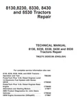 John Deere 8130 8230 8330 8430 8530 Tractor Service Repair Manual TM2270. Fixed Price $199.99.