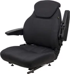 Fits Volvo L220D Wheel Loader Seat Assembly - Black Cloth. Fixed Price $449.00.