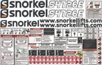 Snorkel S4726E Scissor Lift Full Decal Set W/ Applicator, Instructions, & Pics. Fixed Price $155.00.