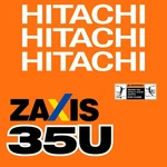 Fits ZX35U-5 Hitachi Excavator Replacement Decals. Fixed Price $123.91.
