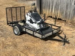 2024 Power JQ400R Mini Skid Steer With 2021 Better Built 12' Utility Trailer. Fixed Price $6999.99.