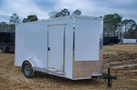 New 2026 X 12 V-nosed Enclosed Cargo Motorcycle Trailer W/ramp & Side Doors. Fixed Price $3195.00.