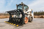 72" Brush Root Rake Grapple Attachment For Bobcat Skid Steer. Fixed Price $2096.28.
