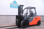 Toyota 8FG45U, 10,000# Pneumatic, Dual Fuel, Three Stage, Sideshift, Low Hours!. Fixed Price $69500.00.