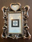 Jennifer Moore Pierced Iron Dual Picture Frame Photos 3X2"/1.25" Heart. Fixed Price $14.99.
