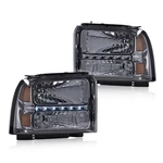 Ford F250-F550 05-07 Led Point Style Headlamps Smoky Lens Chrome Amber Drl Bar. Fixed Price $164.99.