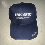Edwards Moving & Rigging Hat Cap Blue Adult New Strapback Usa Flag Since 1961. Fixed Price $11.99.