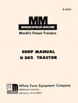 Minneapolis Moline U-302 U302 Tractor Dealer Maintenance Service Manual. Fixed Price $27.61.