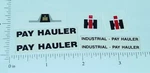 Custom Ihc Payhauler Truck Sticker Set CU-017. Fixed Price $7.50.