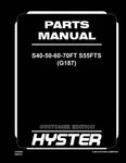 Hyster S40-50-60-70FT S55FTS 06/2014 Forklift Parts Manual Catalog Diagram Book. Fixed Price $69.00.