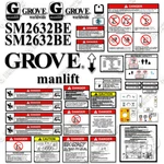 Fits Grove SM2632BE Decal Kit Manlift Replacement Sticker Set - 3M Vinyl!. Fixed Price $199.95.