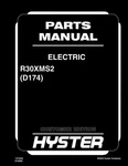 Hyster Electric R30XMS2 12/2013 Forklift Parts Manual. Fixed Price $59.00.